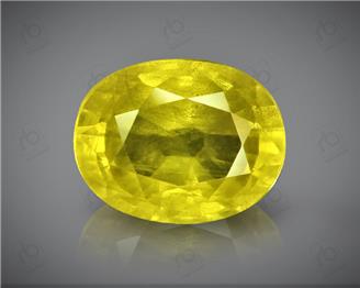 Natural Heated & Treated Yellow Sapphire Certified  4.36 carats (DIN 84657 )